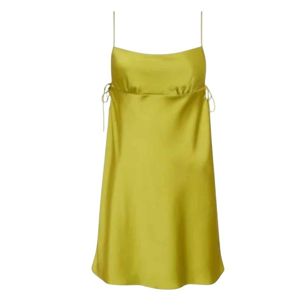 Rumored Meadow Slip Mini Dress Citron Size Large